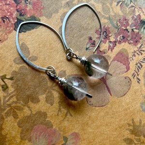 Reticulated Quartz with inclusion Earrings.